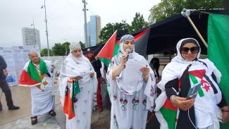 أنطلاق تظاهرة جنيف وسط حضور كبير للجالية الصحراوية والمتضامنين مع كفاح الشعب الصحراوي