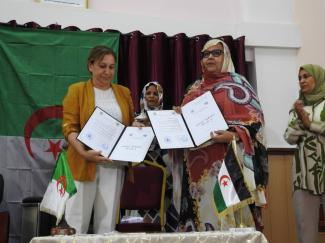 توقيع إتفاقية تعاون وشراكة بين الجمعية الوطنية منتدى  دعم وترقية المرأة الريفية والإتحاد الوطني للمرأة الصحراوية 