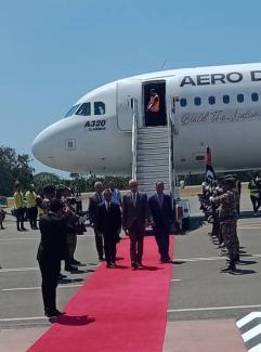 President Brahim Ghali arrives in Dili to participate in the 25th anniversary of self-determination referendum in Timor-Leste