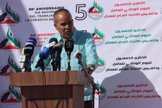 Secretary General of UGTSARIO highlights the steadfastness and unity of Sahrawi workers in their 50th anniversary