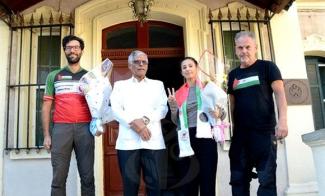 Two Swedish activists Benjamin Ladraa and Sanna Ghotbi emphasize Sahrawi people's right to self-determination