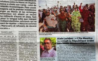 Mauritian Newspaper highlights French policy shift and its contradiction with international legality