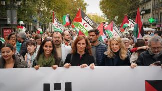 Manifestation soutenant la cause sahraouie et condamnant les Accords de Madrid