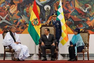 El Presidente de Bolivia recibe las Cartas Credenciales del Embajador de la República Saharaui