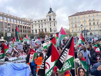 Manifestación recorre calles de  Madrid para exigir fin de la ocupación marroquí + fotos +videos